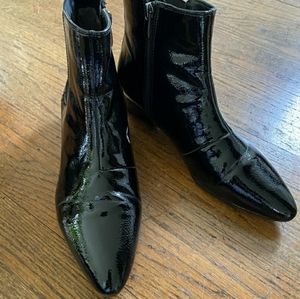 Franco Sarto Patent Chelsea Bootie size 9.5 in Women's